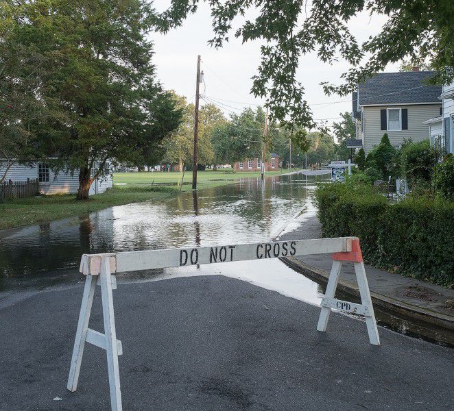 Street flooding, Cambridge, MD